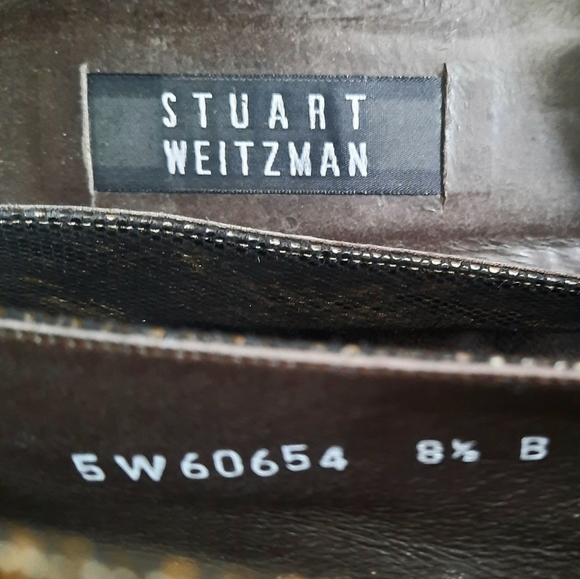 STUART WEITZMAN Black & Gold Snake Print Leather Loafer w/Tassels Sz 8.5 - Picture 9 of 9